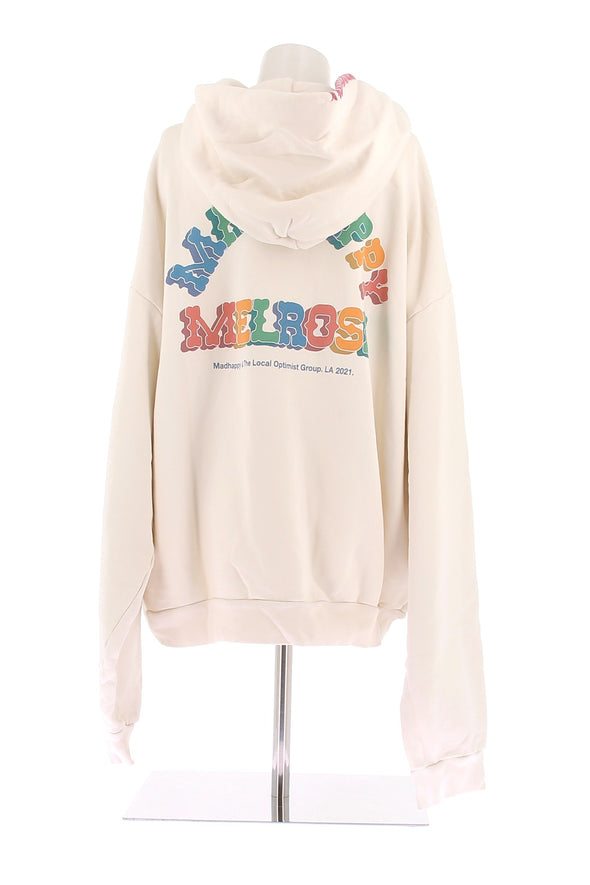 Sweat à capuche blanc