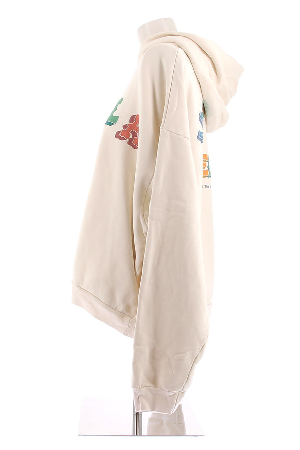 Sweat à capuche blanc