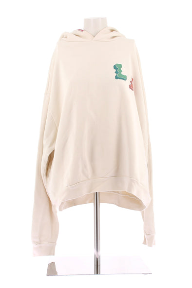 Sweat à capuche blanc