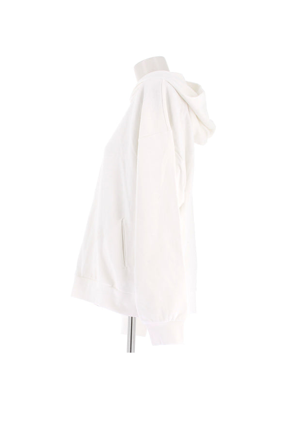 Sweat à capuche blanc