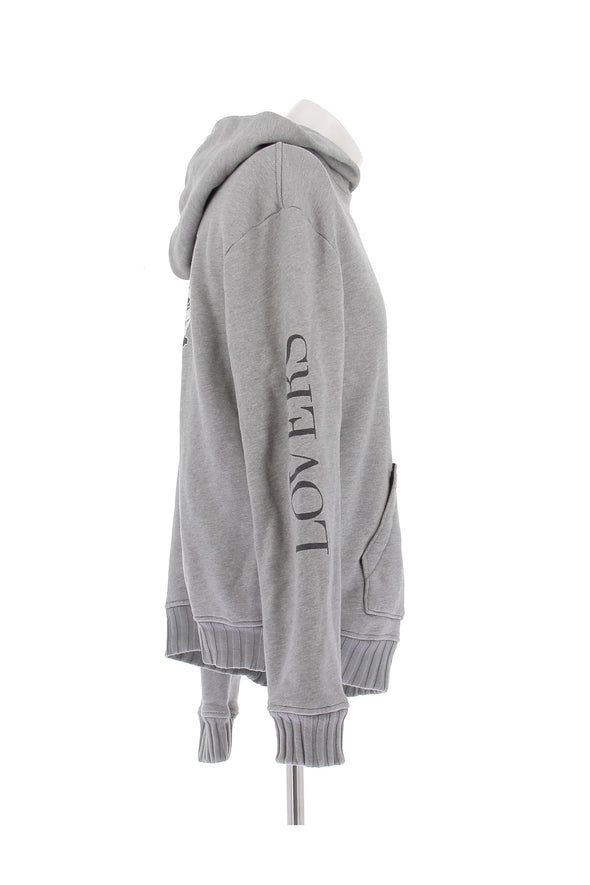 Sweat à capuche gris