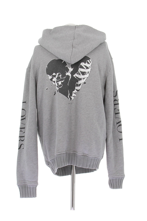 Sweat à capuche gris