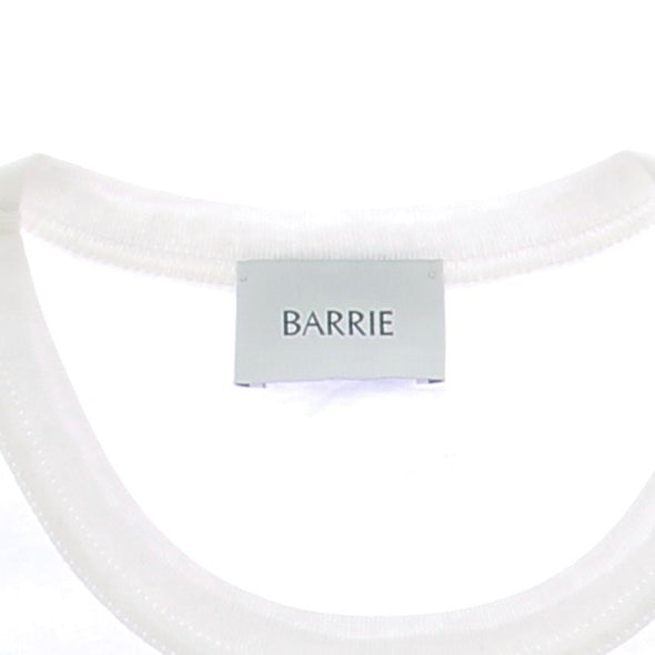 T-shirt blanc logo en cachemire