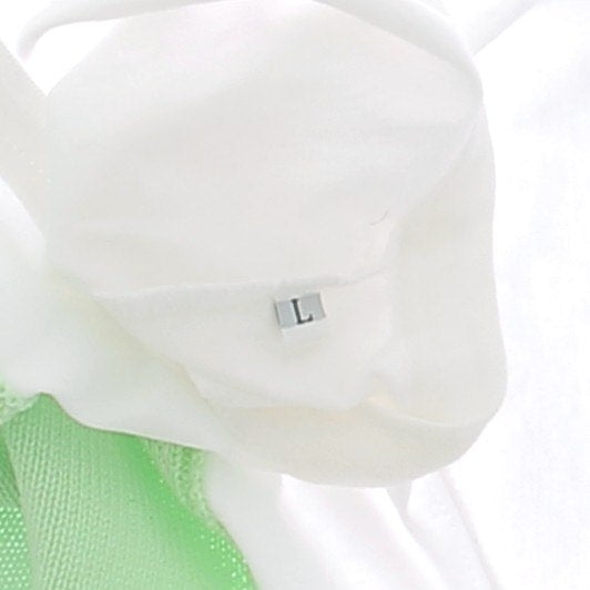 T-shirt blanc logo en cachemire