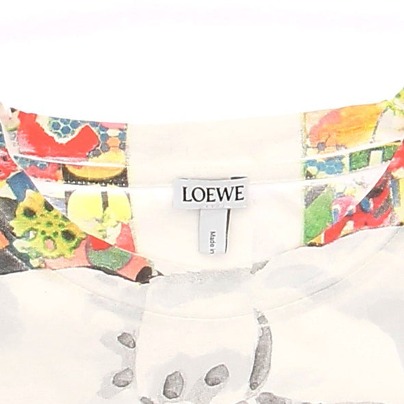 T-shirt blanc à imprimé coloré