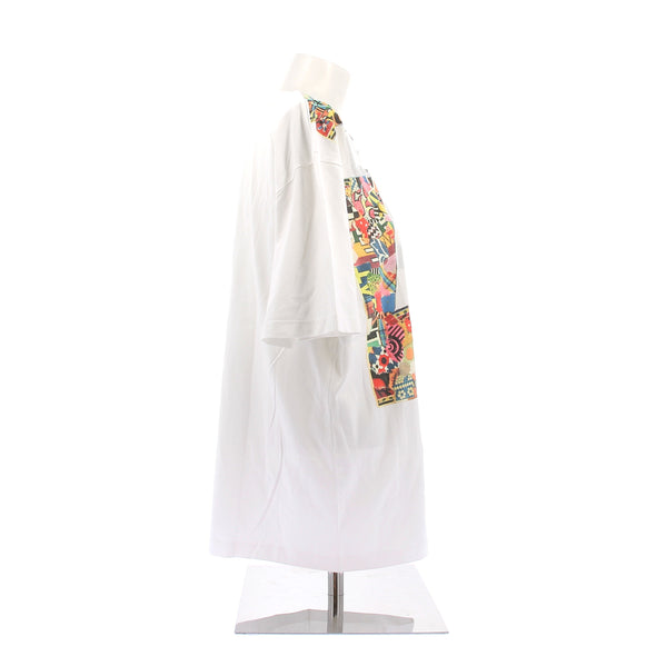 T-shirt blanc à imprimé coloré