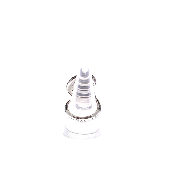 Bague en argent et zircon noir