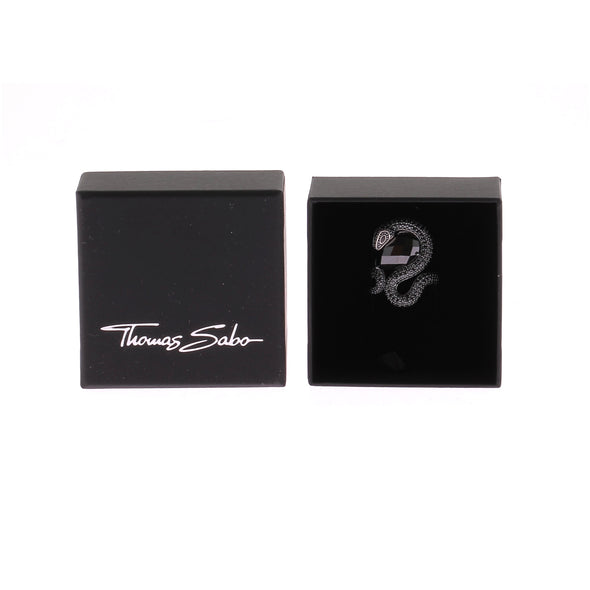 Bague en argent et zircon noir