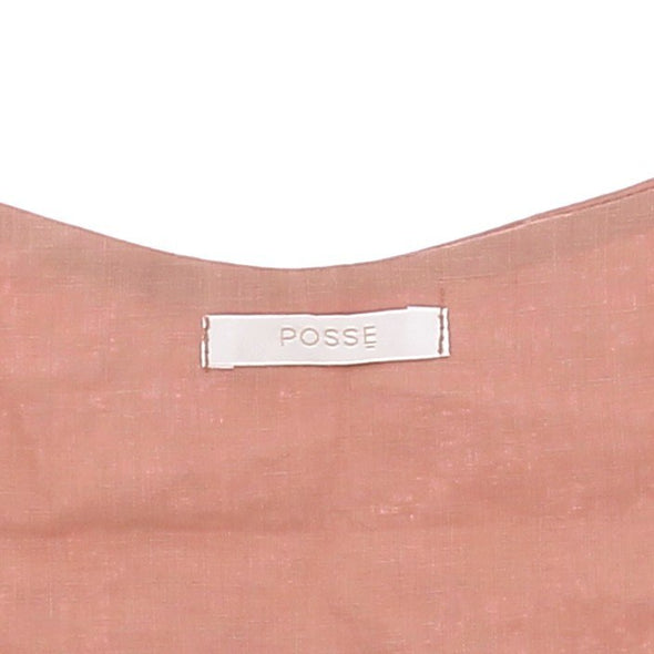 Top en lin rose