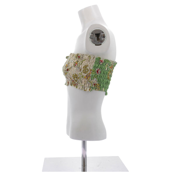Top bandeau en soie