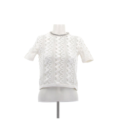 Top texturé blanc