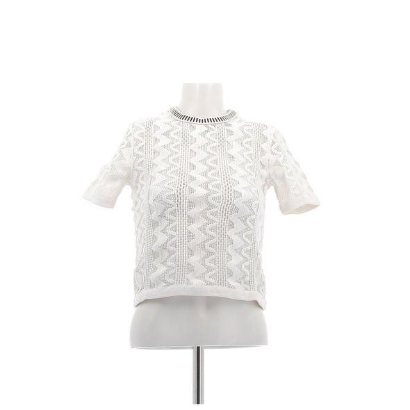 Top texturé blanc