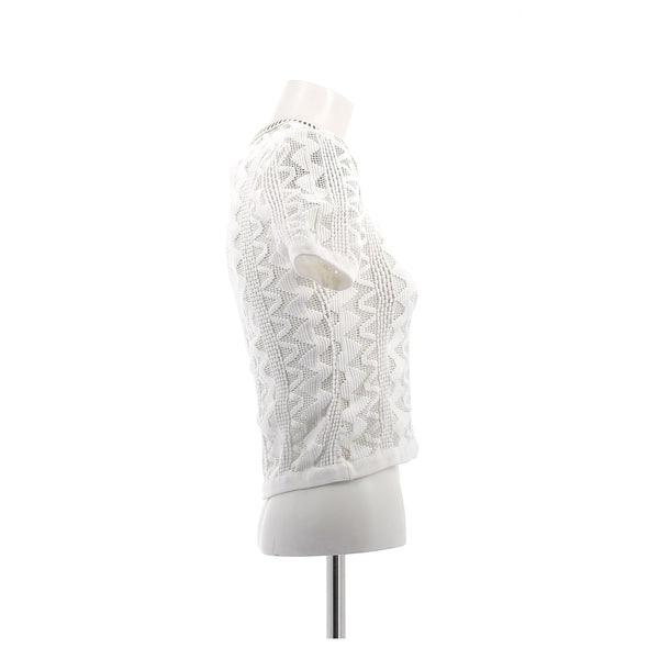 Top texturé blanc