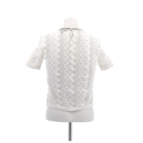 Top texturé blanc