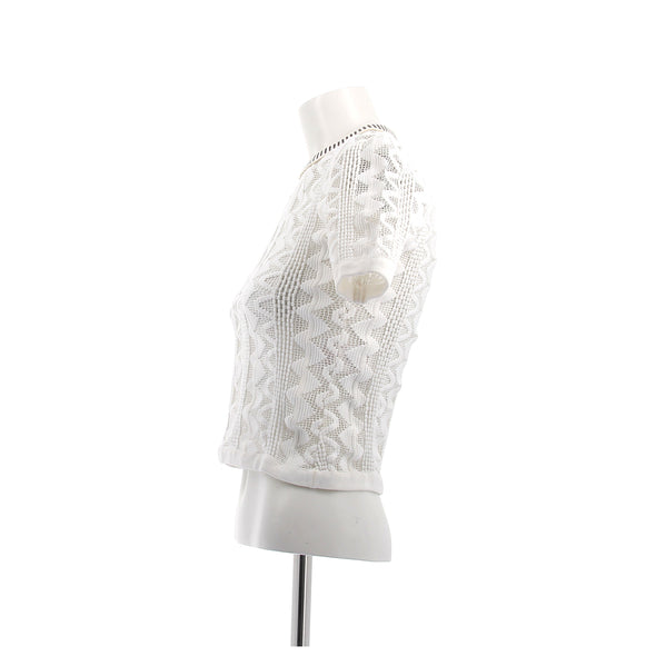 Top texturé blanc
