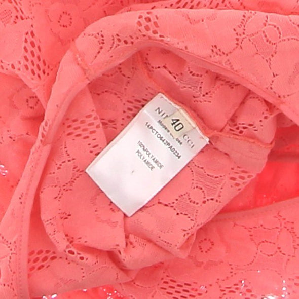 Top corail en dentelle