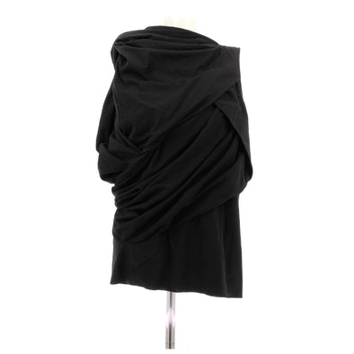 Top drapé noir