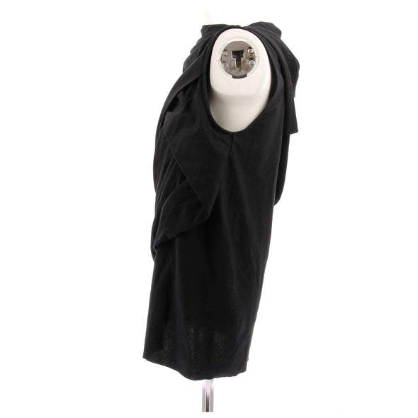 Top drapé noir