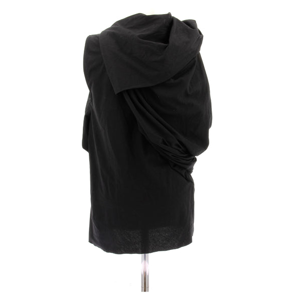 Top drapé noir
