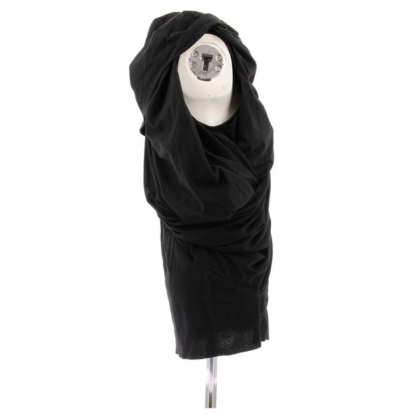 Top drapé noir