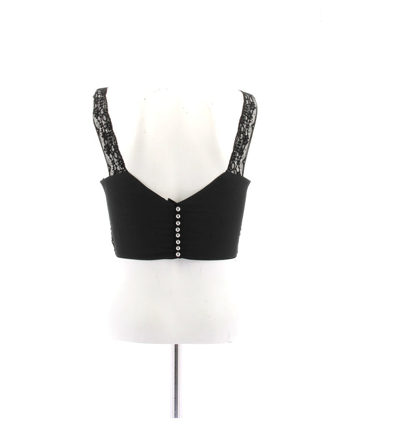Top noir à dentelle