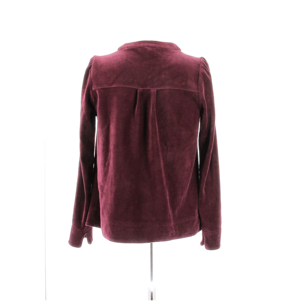 Top en velours bordeaux