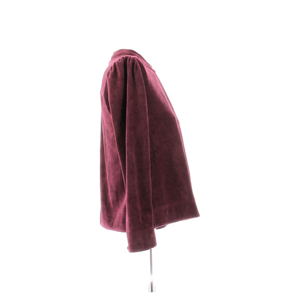 Top en velours bordeaux