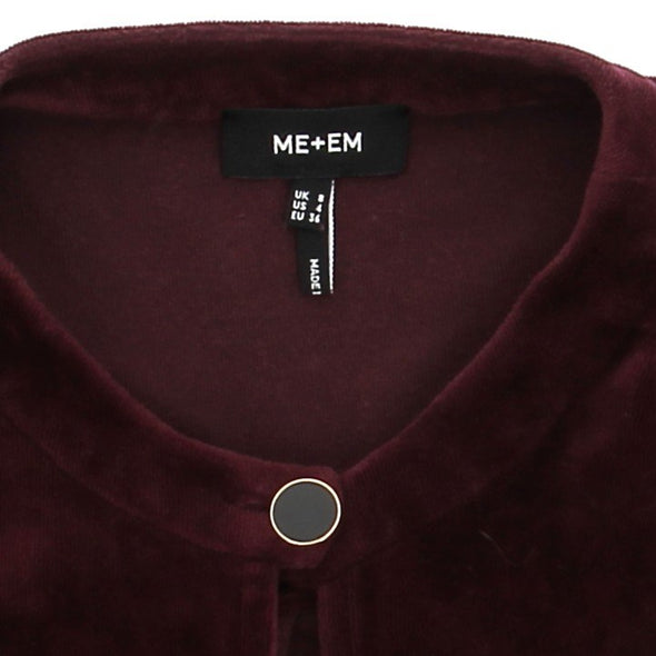 Top en velours bordeaux