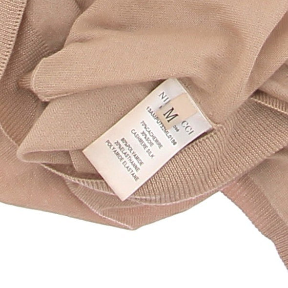 Top beige en cachemire