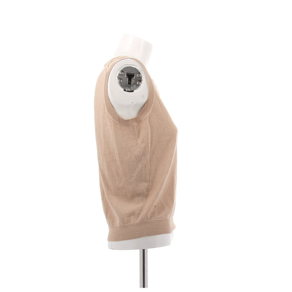 Top beige en cachemire