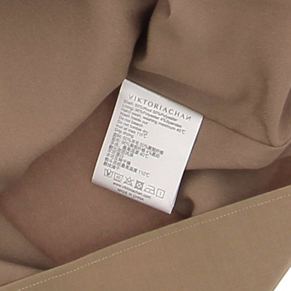 Top marron sans manches en laine