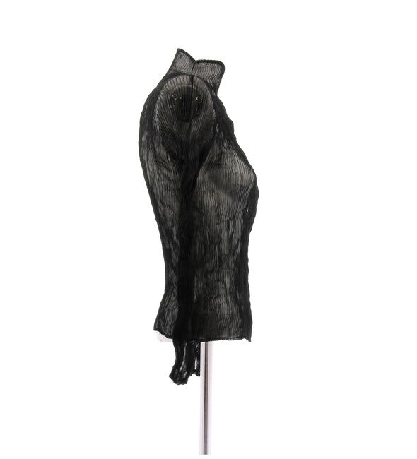 Top noir transparent