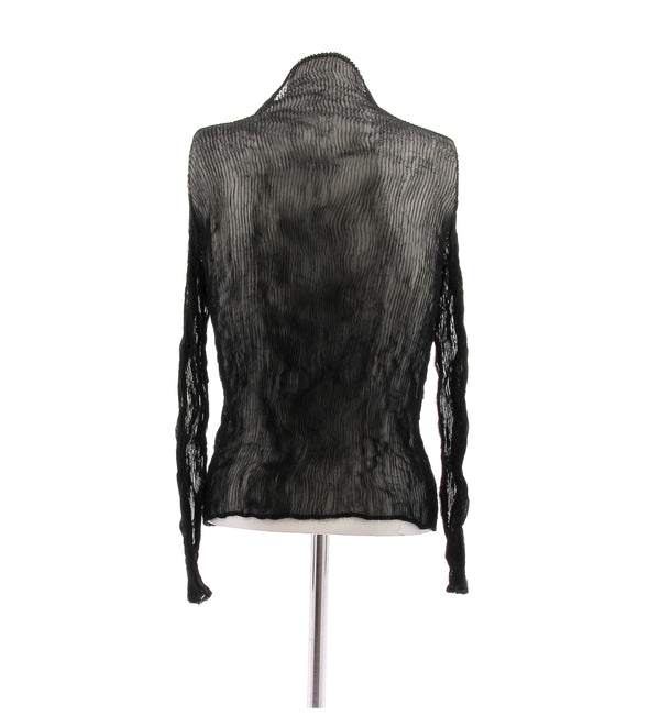 Top noir transparent