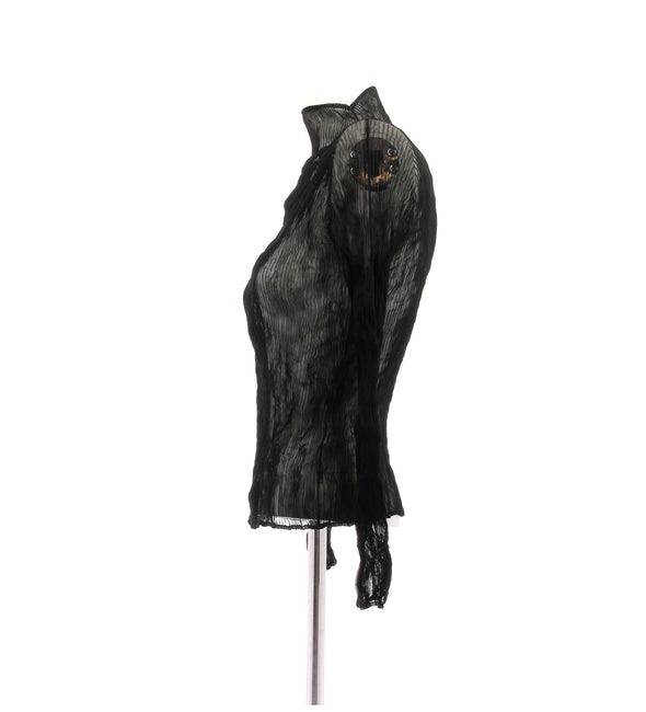 Top noir transparent