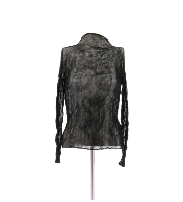 Top noir transparent