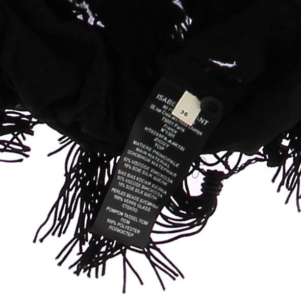 Top en velours et franges