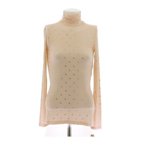 Top nude à strass