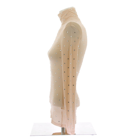Top nude à strass