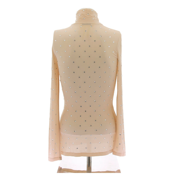 Top nude à strass