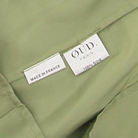 Top en soie vert