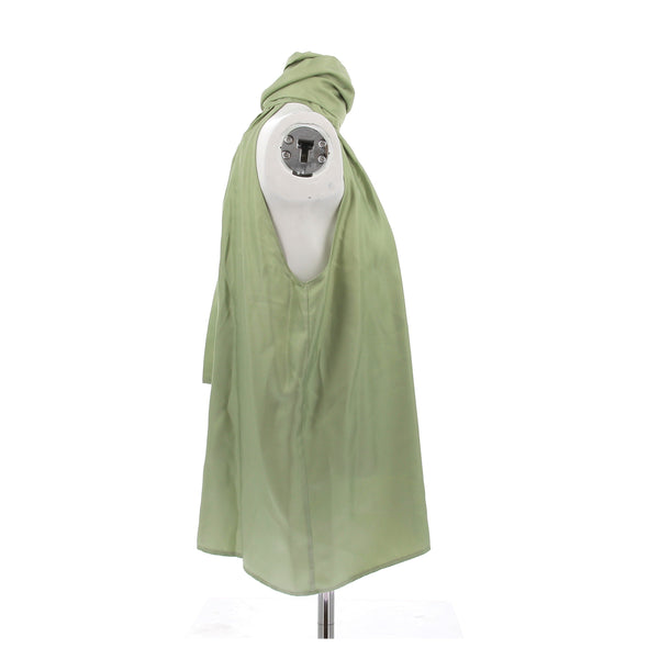 Top en soie vert