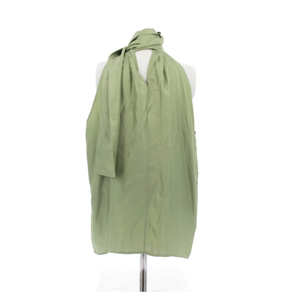 Top en soie vert