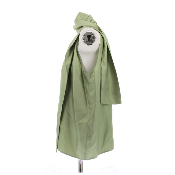 Top en soie vert