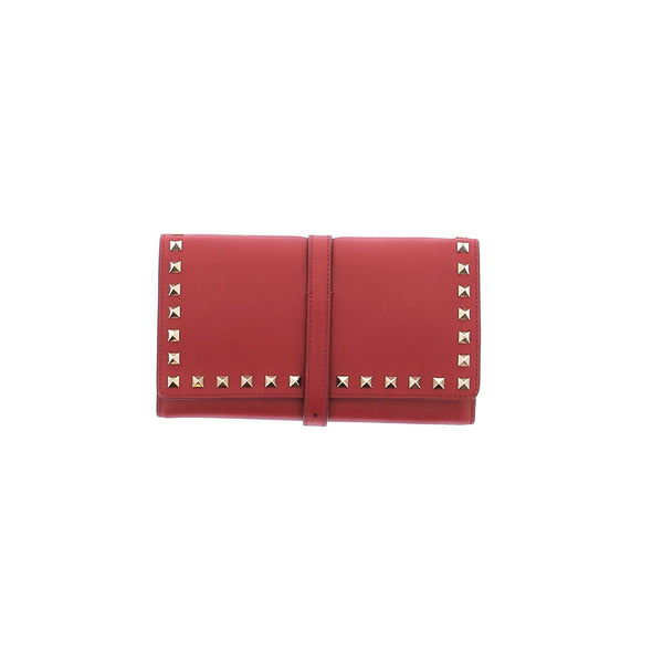 Trousse à bijoux rouge en cuir