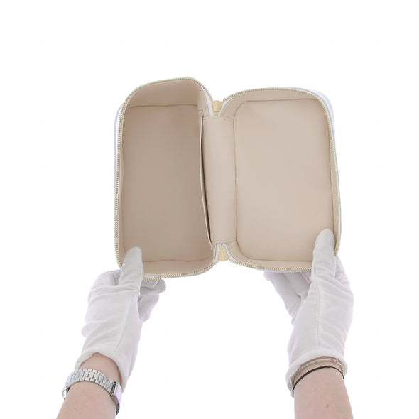 Trousse de toilette en cuir épi
