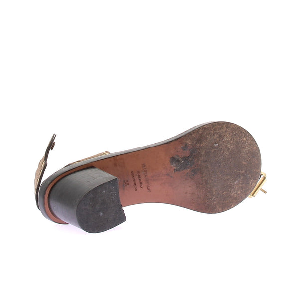 Sandales à talons marrons