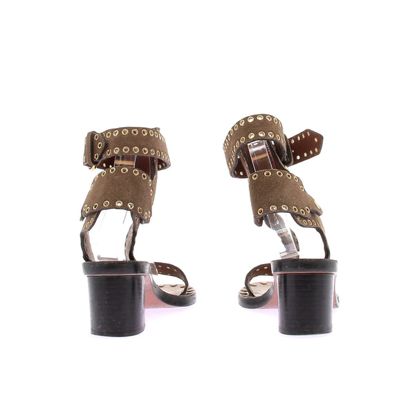 Sandales à talons marrons