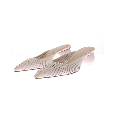 Mules à talons blanches