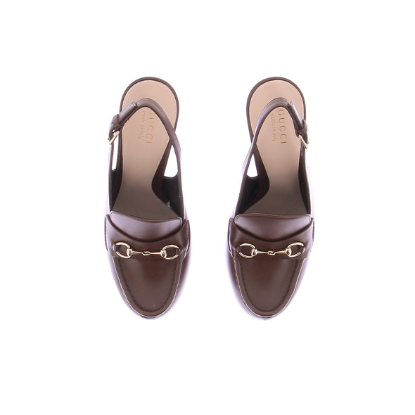 Mules à talons et plateformes "Horsebit"