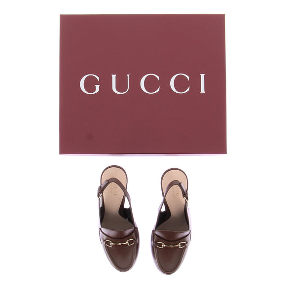 Mules à talons et plateformes "Horsebit"